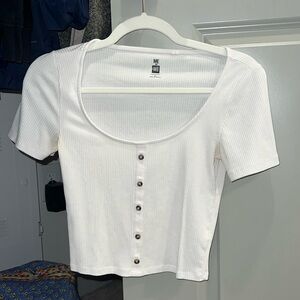 Button Crop Top